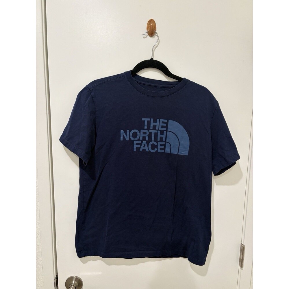 The North Face Men’s Graphic Logo Crew Neck Short Sleeve Slim Fit Tee Blue M